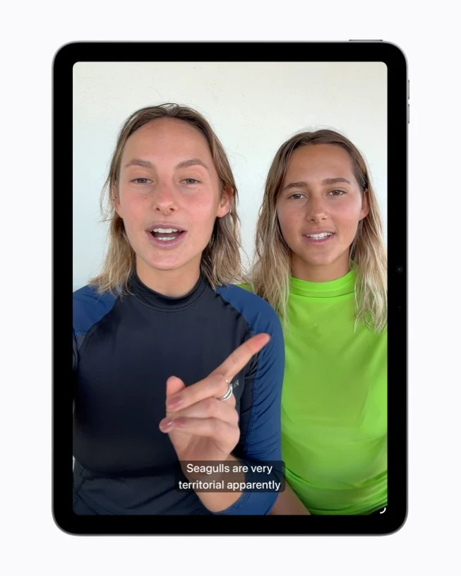 Generated subtitles on iPad video playback