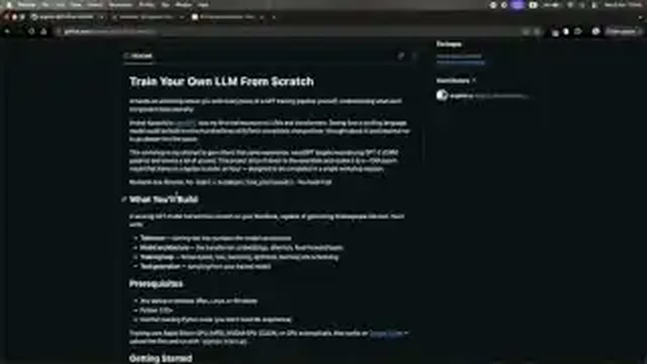 Workshop materials and repo landing view around 03:20