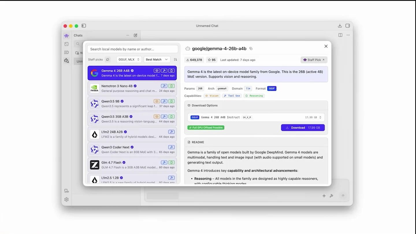LM Studio local server screen with response type options such as OpenAI and Anthropic style responses