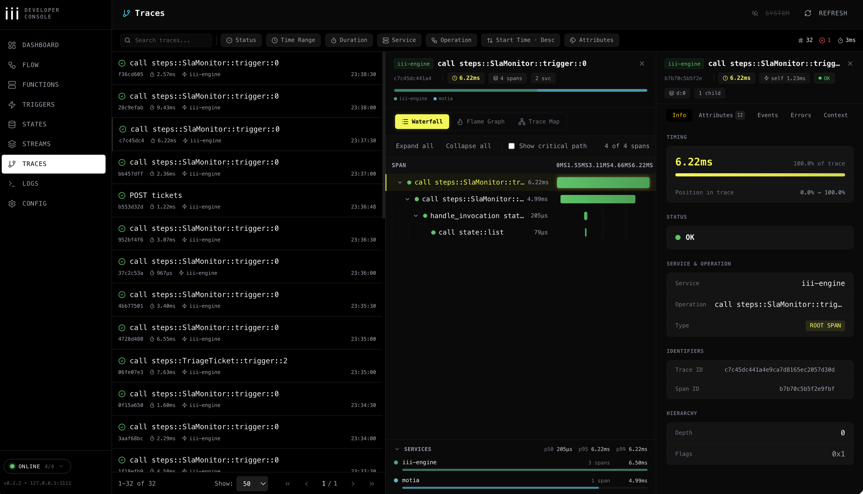 agentmemory iii console traces
