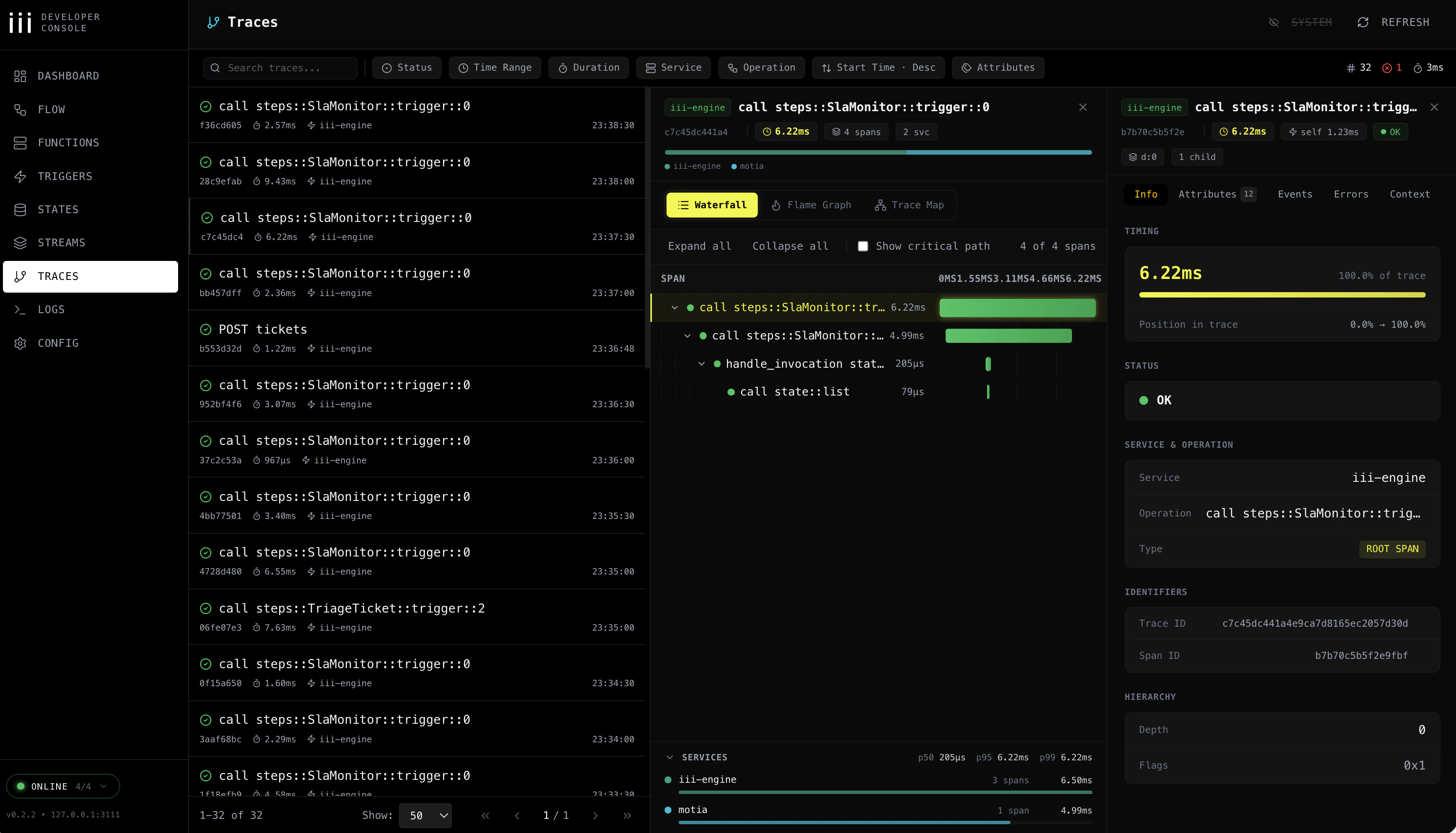 agentmemory iii console traces