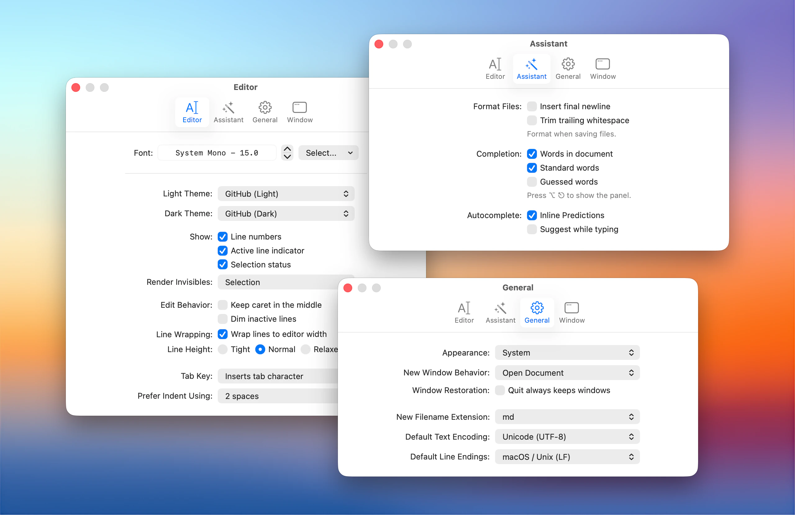 MarkEdit settings