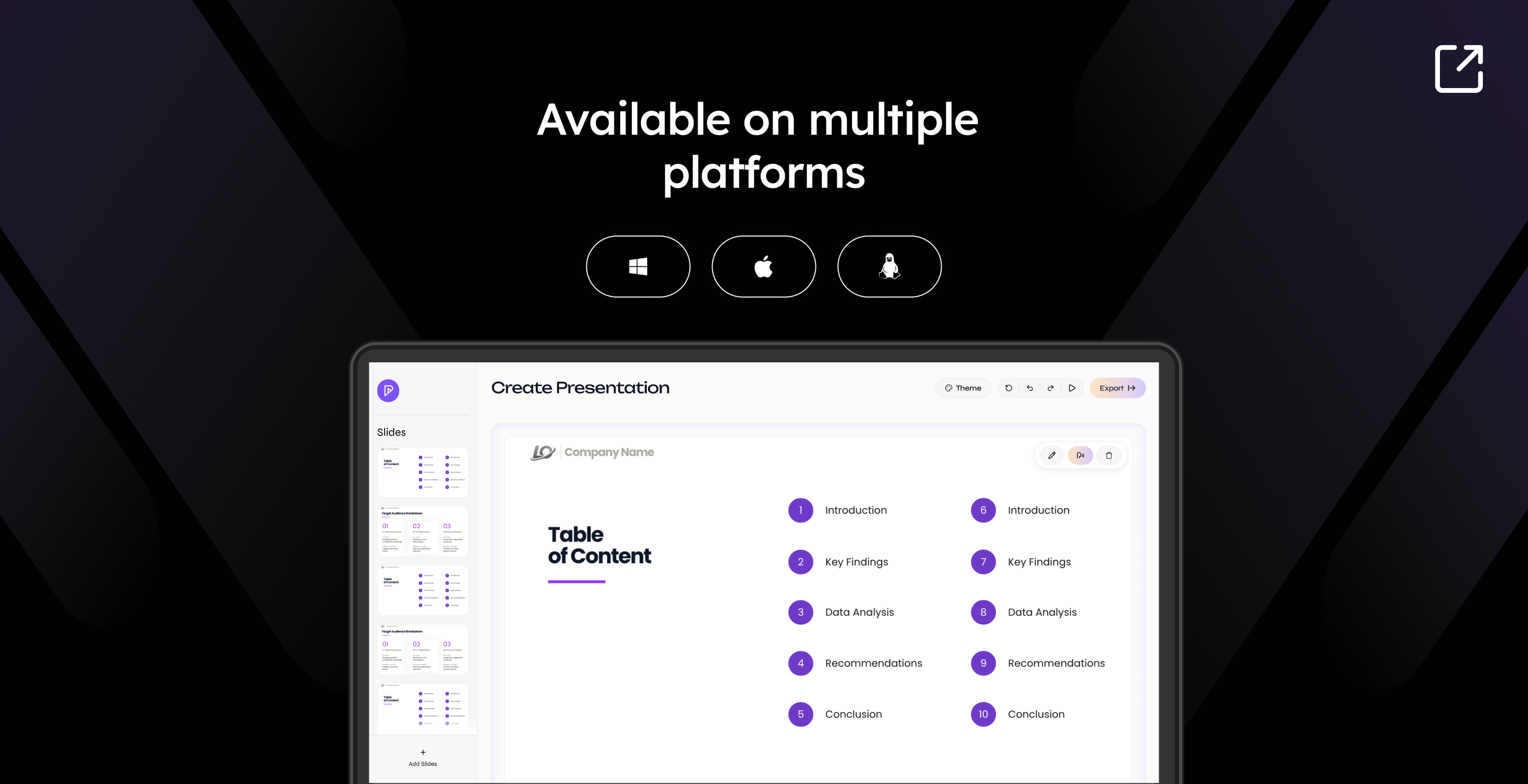Presenton desktop editor