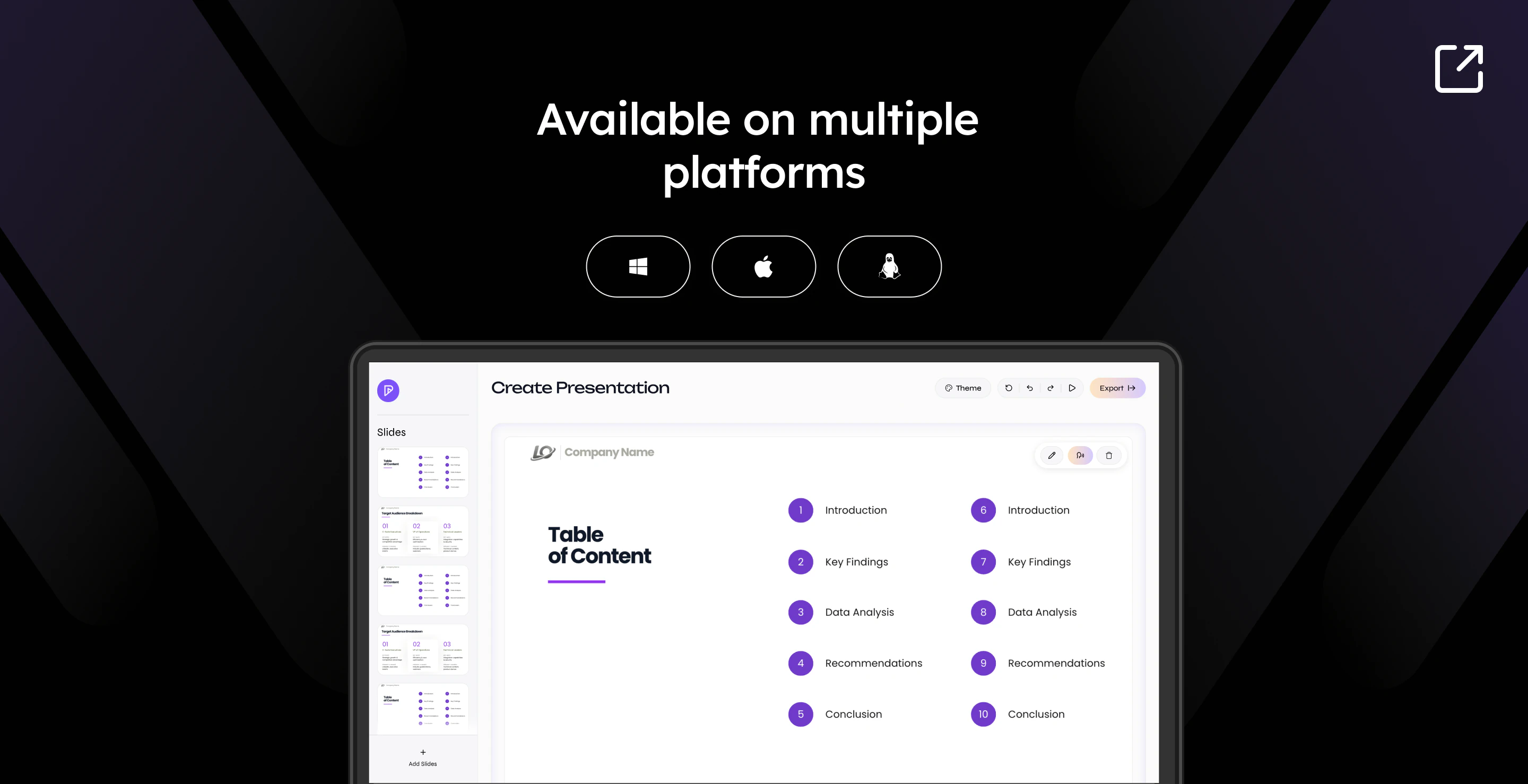 Presenton desktop editor