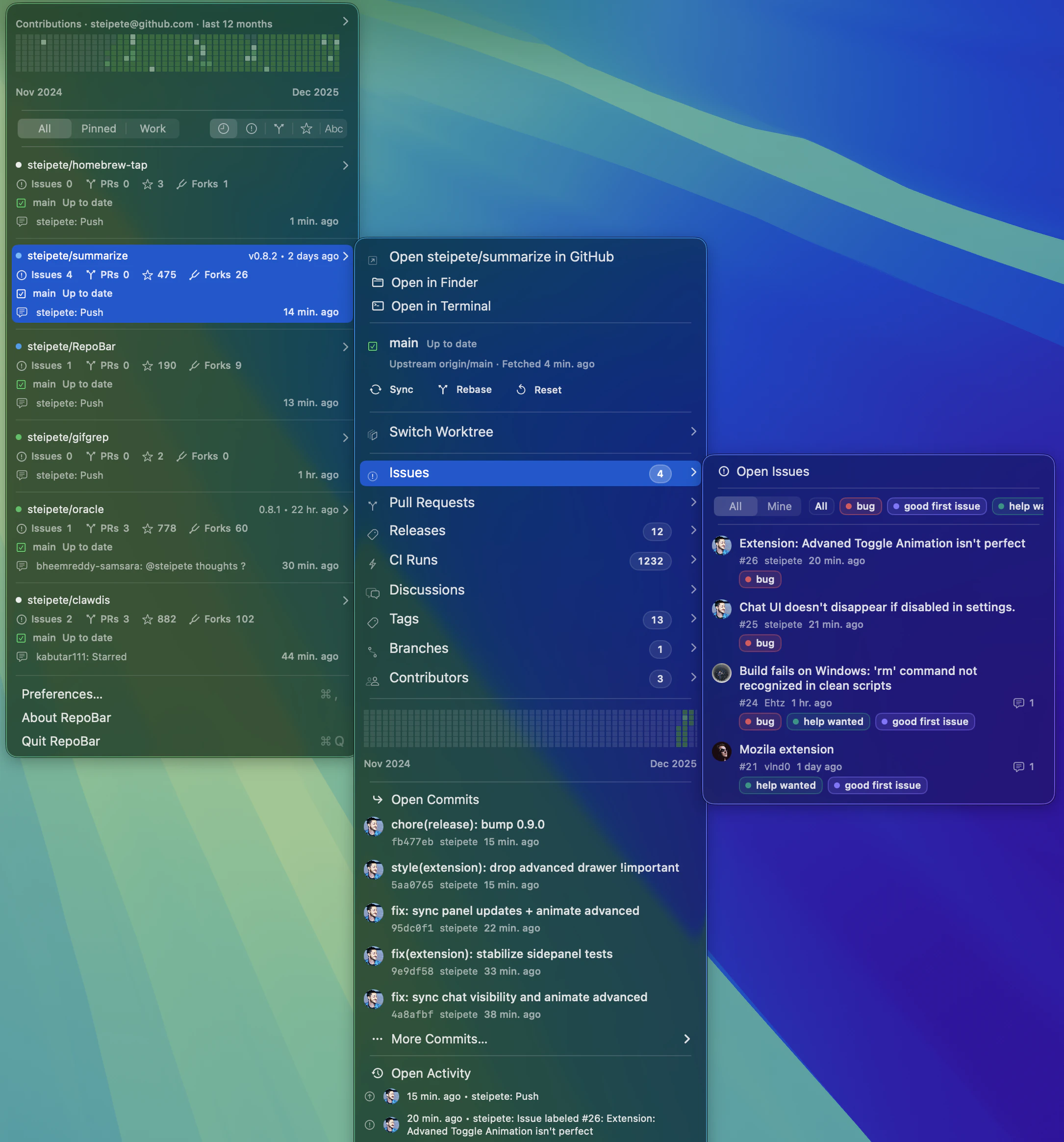 RepoBar screenshot