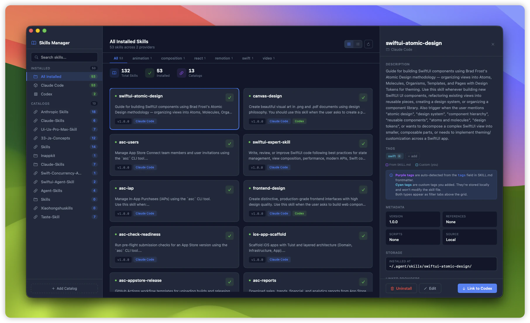 Skills Manager UI