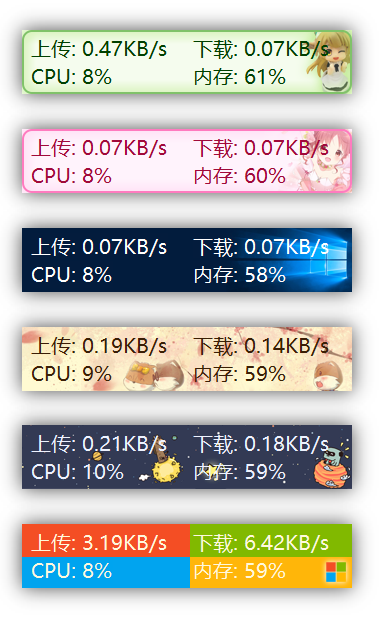 TrafficMonitor skin examples